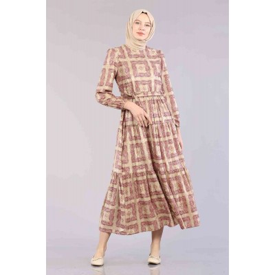Tekbir 5508 Plaid Dress Tekbir 5508 Plaid Dress