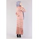 Tekbir 8310 Polo Striped Dress Single