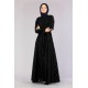 Tekbir Fringed Dress Black