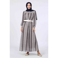 فستان تكبير ريفايفال ملفوف بحزام