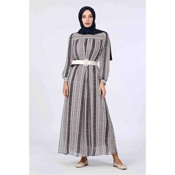 Tekbir Revival Belt Wrap Dress