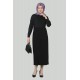 Tekbir Flared Dress Black