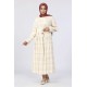 Tekbir Ikoll Tassel Detail Sleeve Elastic Dress Beige