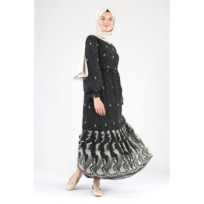 Tekbir Cactus Point Dress Black Tekbir Cactus Point Dress Black