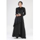 Tekbir Belted Evening Dress Black