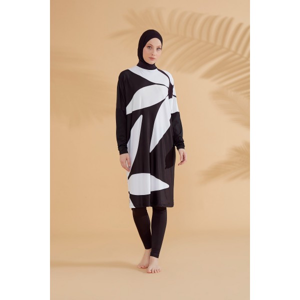 Mayo burkini Marina Black Closed Hijab Swimwear M2309