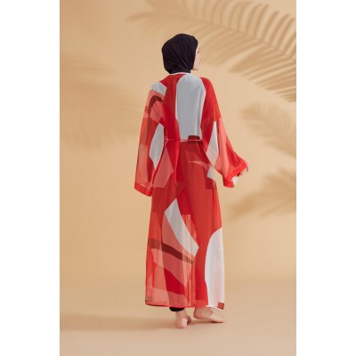 burkini cover Marina Woman Orange Pattern Hijab Pareo P2345 burkini cover Marina Woman Orange Pattern Hijab Pareo P2345