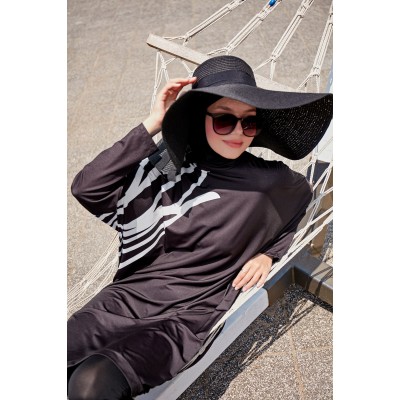 Mayo burkini Marina Black Fully Covered Hijab Swimsuit M2308 Mayo burkini Marina Black Fully Covered Hijab Swimsuit M2308