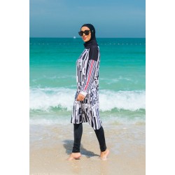 Mayo burkini Marina Black Full Covered Hijab Swimsuit M2302