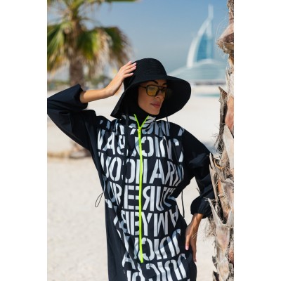 مايوه بوركيني مارينا منقوش بالكامل مغلق بالكامل M2301 مايوه بوركيني مارينا منقوش بالكامل مغلق بالكامل M2301