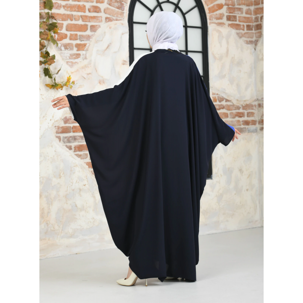 Filizzade Women Abaya V-Neck Unlined