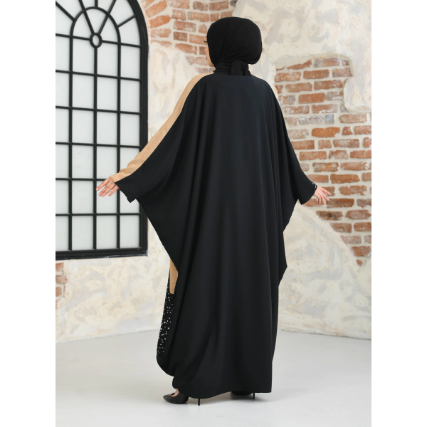 Filizzade Women Abaya V-Neck Unlined