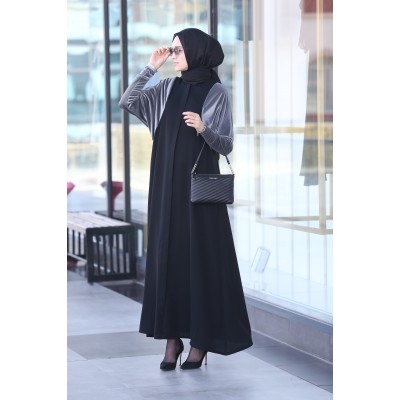 ABAYA VELVET SLEEVE ABAYA VELVET SLEEVE