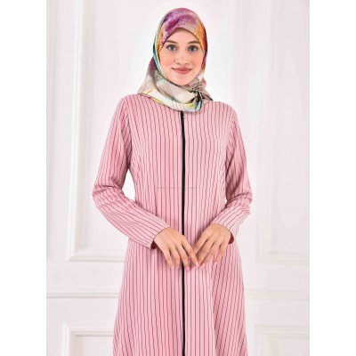 Filizzade Woman Abaya Stripe - Crew neck Filizzade Woman Abaya Stripe - Crew neck