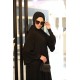 Abaya BLACK SLICE STONE FERRACE