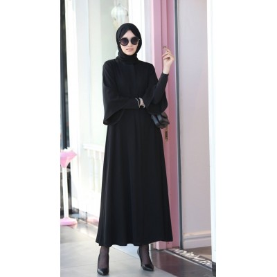 Abaya Plain Sandy Sleeve Ferrace Abaya Plain Sandy Sleeve Ferrace