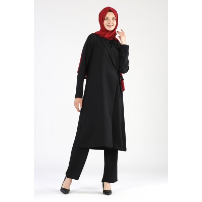 Tekbir Side Tie Suit Black Tekbir Side Tie Suit Black