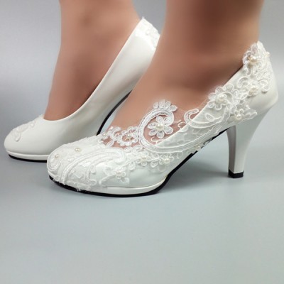 Wedding Shoes Women's Leatherette Stiletto Heel Closed Toe With Stitching Lace Wedding Shoes Women's Leatherette Stiletto Heel Closed Toe With Stitching Lace