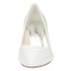 Wedding Shoes Women's Satin Chunky Heel Closed Toe