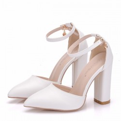 Wedding Shoes Women's Leatherette Pointed Heel Closed Toe Pumps