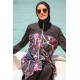 Mayo burkini Marina Black Women's Pattern Detailed Design Hijab Swimsuit M2266