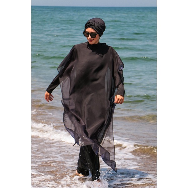 burkini cover Marina Hijab Swimwear Plain Kaftan Kimono Pareo P2110