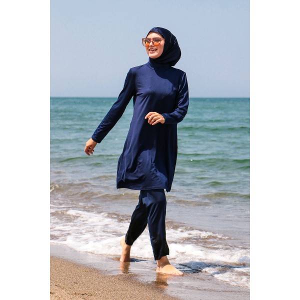 Mayo burkini Marina Swimsuit Hijab Swimsuit 1969-Navy Blue