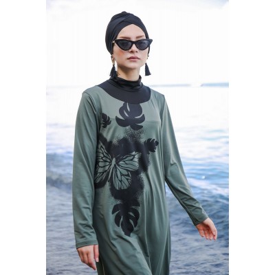 Mayo burkini Marina Hijab Swimsuit M2021-Khaki Mayo burkini Marina Hijab Swimsuit M2021-Khaki