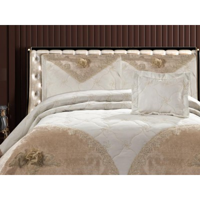 Duvet Cover Dowry Quilted Bed Cover Nehir Cream Duvet Cover Dowry Quilted Bed Cover Nehir Cream