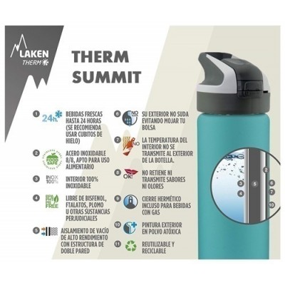 Thermos Laken 0.5 L Summit Steel Thermos Thermos Laken 0.5 L Summit Steel Thermos
