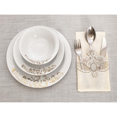 Luxury tablecloth 38 Piece French Laced Clove Tablecloth Set Cream Brown Luxury tablecloth 38 Piece French Laced Clove Tablecloth Set Cream Brown