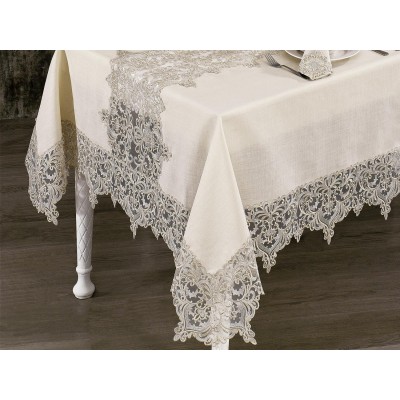 Luxury tablecloth French Laced Palace Lace Dinnerware - 25 Pieces Luxury tablecloth French Laced Palace Lace Dinnerware - 25 Pieces