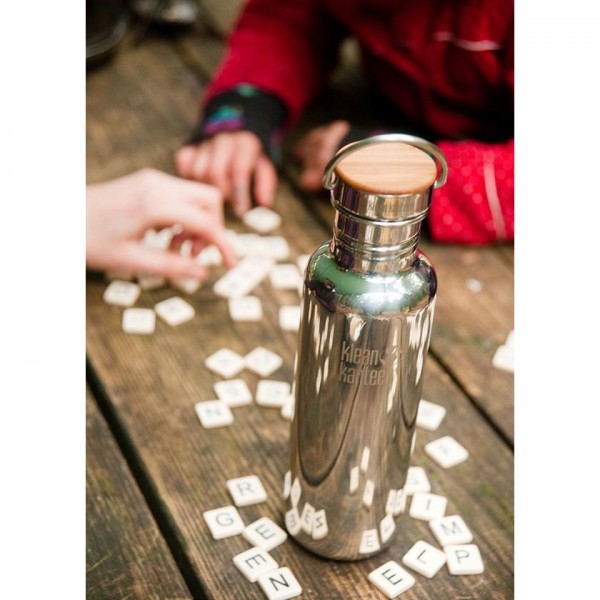 Klean Kanteen Insulated Reflect 600 ml water bottle with bamboo
