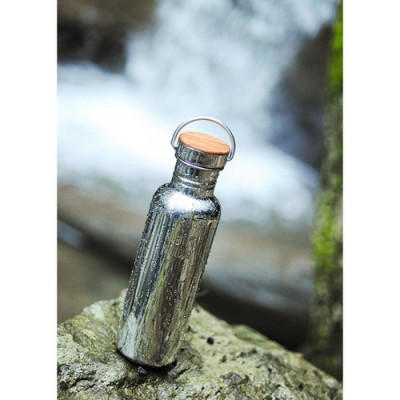 Klean Kanteen 0.8L Stainless Reflect Bamboo Cap Water Bottle - Steel Water Bottle - Mirrored Klean Kanteen 0.8L Stainless Reflect Bamboo Cap Water Bottle - Steel Water Bottle - Mirrored