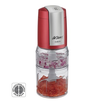 AR189 Duplex Double Bowl Chopper - Red AR189 Duplex Double Bowl Chopper - Red