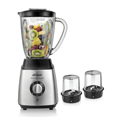 AR1056 Maxi blend Glass Jug Blender - Stainless Steel AR1056 Maxi blend Glass Jug Blender - Stainless Steel