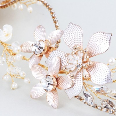 Wedding Accessories Ladies Exclusive Alloy Headbands With Rhinestone / Venetian Pearl Wedding Accessories Ladies Exclusive Alloy Headbands With Rhinestone / Venetian Pearl