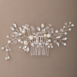 Wedding Accessories Ladies Elegant Crystal Imitation Pearls  Venetian Pearl With Glass