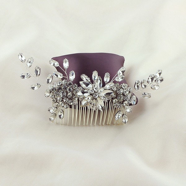 Wedding Accessories Ladies Glamourous Alloy Combs and Barrettes With Crystal 