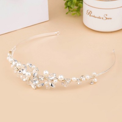 Wedding Accessories Elegant Crystal / Imitation Pearls Crowns With Rhinestone Wedding Accessories Elegant Crystal / Imitation Pearls Crowns With Rhinestone
