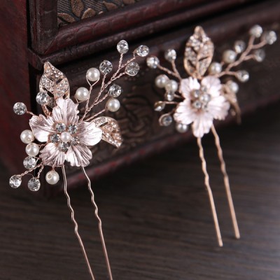 Wedding Accessories Ladies Beautiful Rhinestone Alloy Imitation Pearls Hairpins Wedding Accessories Ladies Beautiful Rhinestone Alloy Imitation Pearls Hairpins