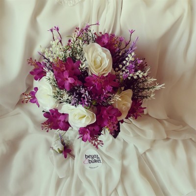 Wedding Bouquet Purple Lilac White Rose Bridal Flower Wedding Bouquet Purple Lilac White Rose Bridal Flower