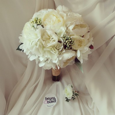 Wedding Bouquet White Peony Hydrangea Bridal Bouquet Wedding Bouquet White Peony Hydrangea Bridal Bouquet