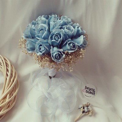 Wedding Bouquet Vibrant textured Blue Bridal Bouquet Wedding Bouquet Vibrant textured Blue Bridal Bouquet