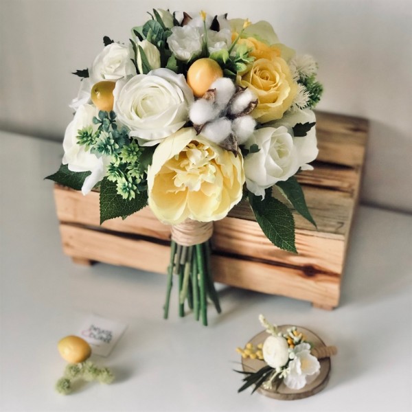 Wedding Bouquet Fresh Love Lemon Bridal Bouquet (Bride Flower)