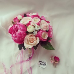 Wedding Bouquet Fuchsia Salmon Bridal Bouquet