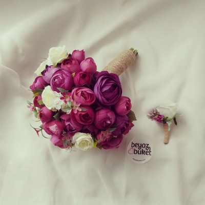 Wedding Bouquet Damson Purple Erengul Bridal Flower Wedding Bouquet Damson Purple Erengul Bridal Flower