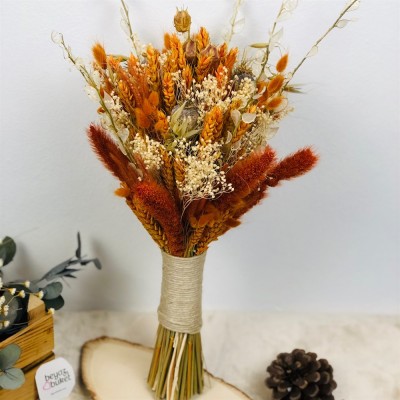 Wedding Bouquet Orange Dried Flower Bridal Bouquet Wedding Bouquet Orange Dried Flower Bridal Bouquet